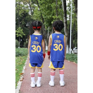 Bộ đồng phục bóng rổ đội curry warriors 30 cho trẻ em