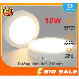 Đèn Led Ốp Trần nổi 18w Tròn cao cấp bảo hành 12 tháng