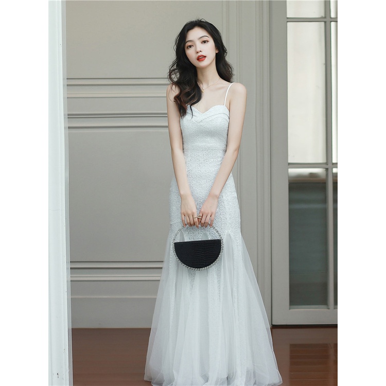Đầm Đuôi Cá Dự Tiệc Thiết Kế Mới Đính Kim Sa Lấp Lánh Thời Trang Dành Cho Nữ