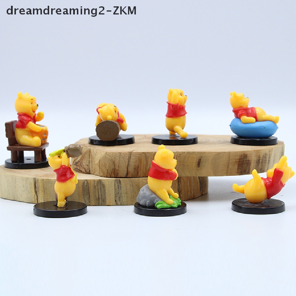 DISNEY Set 7 Mô Hình Nhân Vật Hoạt Hình Winnie The Pooh Bằng PVC