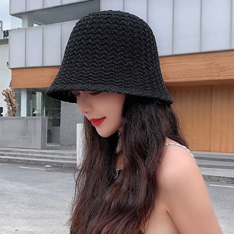 Ygt Mũ Bucket Dệt Kim Thoáng Khí Thời Trang Mùa Hè
