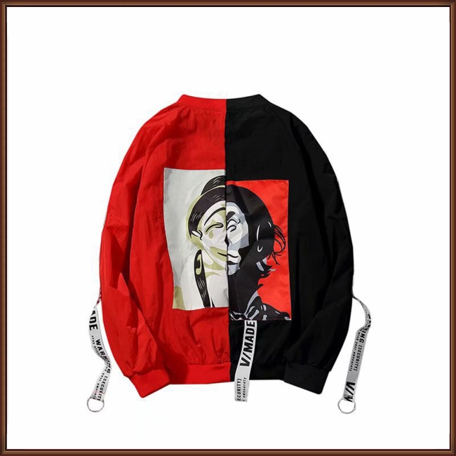 Áo Khoác Khóa Kéo Hai Màu Thoáng Khí Thời Trang Cho Nam