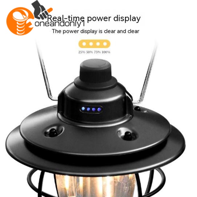 Đèn Led Cắm Trại 3 Mức Độ Siêu Sáng Có Tay Cầm Có Thể Sạc Lại Tiện Dụng