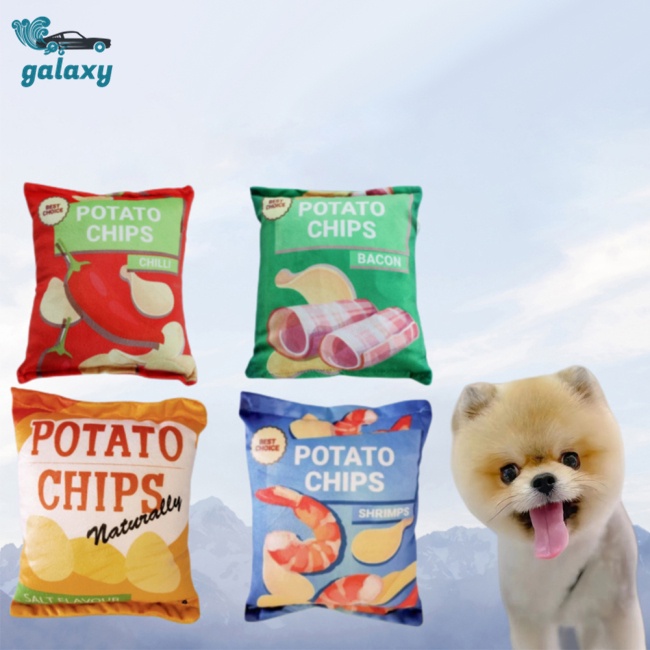 Galaxy Đồ Chơi Nhồi Bông Hình Khoai Tây Chiên Chống Cắn Cho Thú Cưng