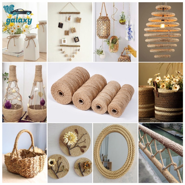 Galaxy 1 Cuộn Dây Đay Tự Nhiên 5mm 100m Dùng Làm Đồ Thủ Công Diy