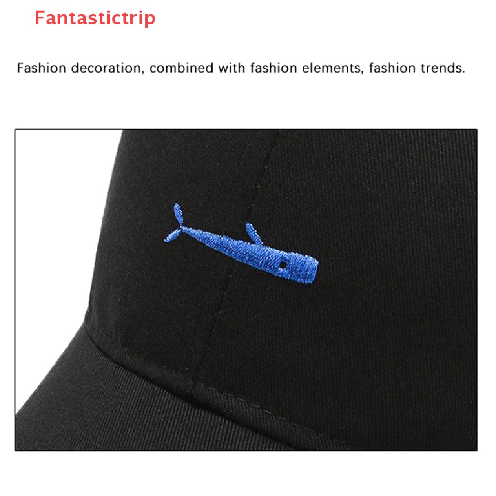 Mũ Lưỡi Trai Thêu Hình Cá Phong Cách Retro Thời Trang Mùa Hè Mới Cho Nam Nữ