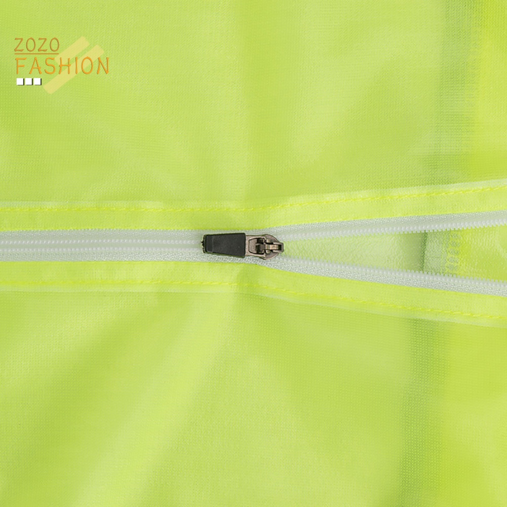 Áo Mưa Phản Quang Siêu Mỏng Thoáng Khí Có Khóa Kéo Tiện Dụng Cho Nam Và Nữ