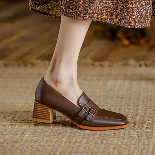Size Station - Giày Loafer da 2 đai basic 5cm 500007