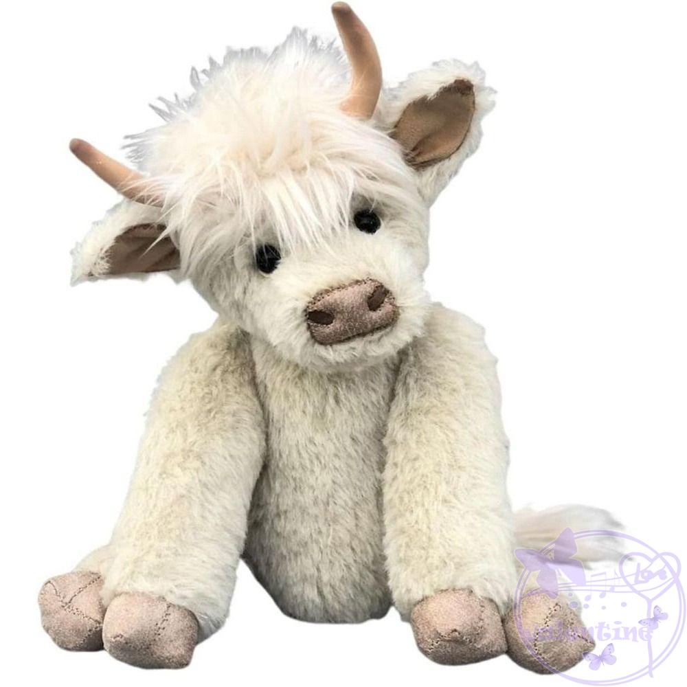 Thú Nhồi Bông Hình Bò Hoạt Hình Tóc Dài Đáng Yêu Trang Trí Nhà Cửa