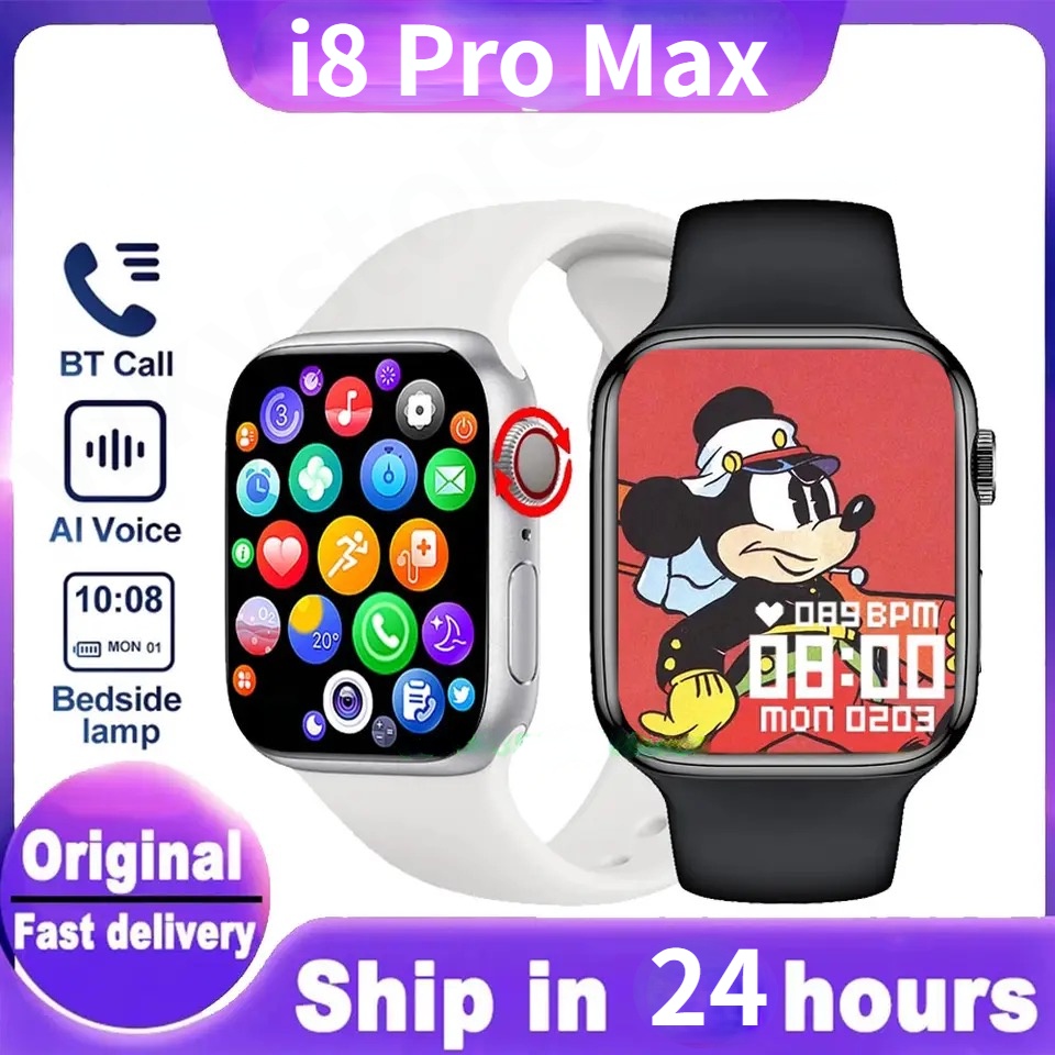 Đồng Hồ Thông Minh i8 PRO MAX Series 8 Bluetooth Chống Thấm Nước Màn Hình Cảm Ứng Hỗ Trợ Đếm Bước Chân Cho Nam Và Nữ