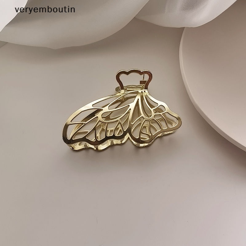 Kẹp Tóc Bướm Kim Loại Màu Vàng Thời Trang Thanh Lịch