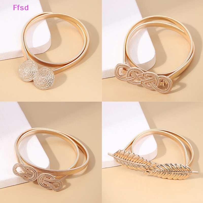 Thắt Lưng Chuỗi Xích Thắt Nơ Lưng Co Giãn Màu Vàng Trang Trí Đầm Thời Trang Dành Cho Bạn Nữ {Ffsd} * Bán Chạy