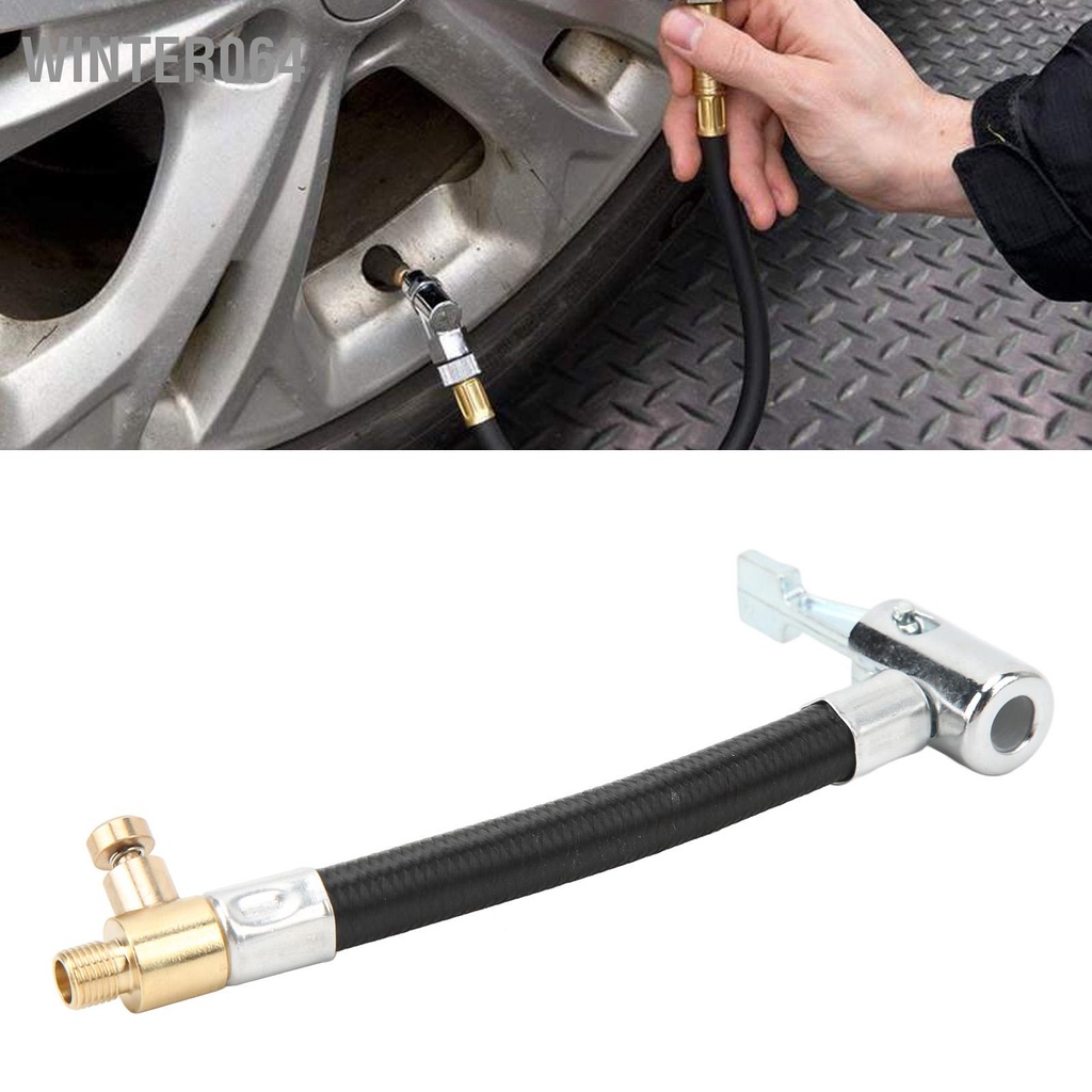 Winter064 Bộ 5 Máy Bơm Hơi Lốp Xe Ô Tô Vòi Lạm Phát Nhanh Đa Năng Không Khí Ống Nối Dài Cho Đạp