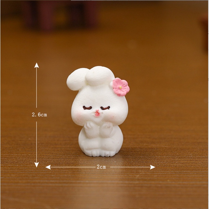 ​​​​​​​Mô Hình Tiểu Cảnh "Thỏ Dễ Thương Tiangong Mini" Trang Trí Sen Đá, Sân Vườn/ Chậu Cây, DYI, Terrarium