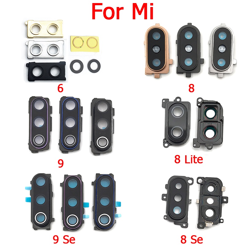 Ốp Điện Thoại Mặt Kính Bảo Vệ Camera Sau Cho Xiaomi Mi 6 Mi6 M6 Mi 8 Mi8 Mi 9 Mi9 Lite SE Redmi Note 8 Pro