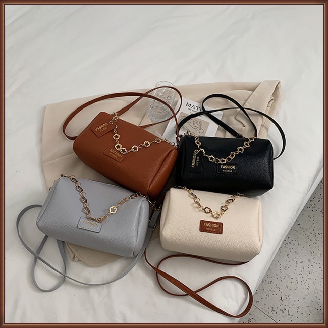 Túi Đeo Chéo Da Pu Họa Tiết Trái Vải Chống Rỉ Sét Thoải Mái Thời Trang Cho Nữ