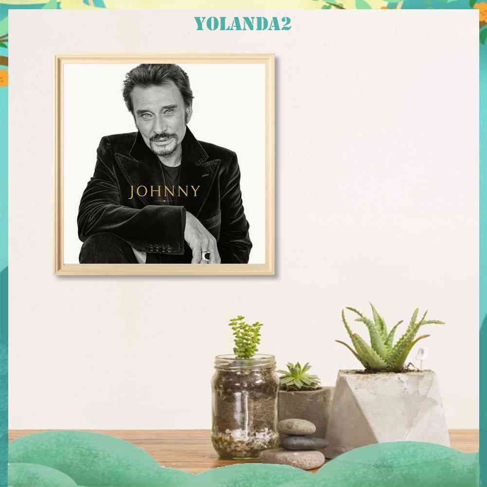Tranh Đính Đá Kim Cương Toàn Bộ 5D DIY Hình Johnny Hallyday