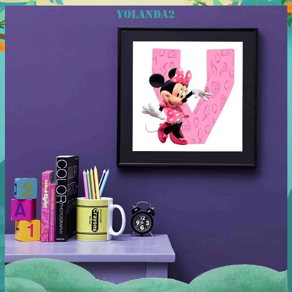 Bộ Tranh Đính Đá 5D Tự Làm Họa Tiết Chữ Disney Độc Đáo