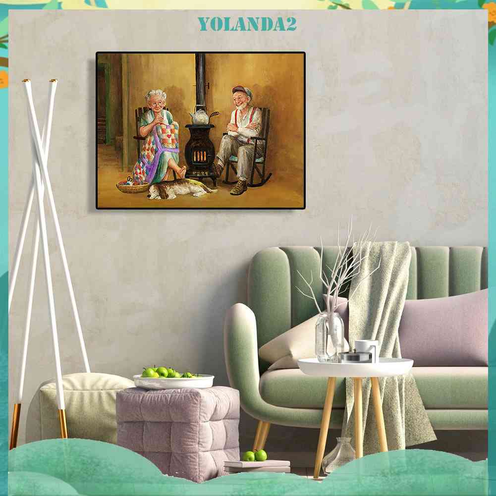 Tranh Đính Đá Kim Cương Toàn Bộ 5D DIY Hình Cặp Đôi Lãng Mạn Trang Trí Nhà Cửa