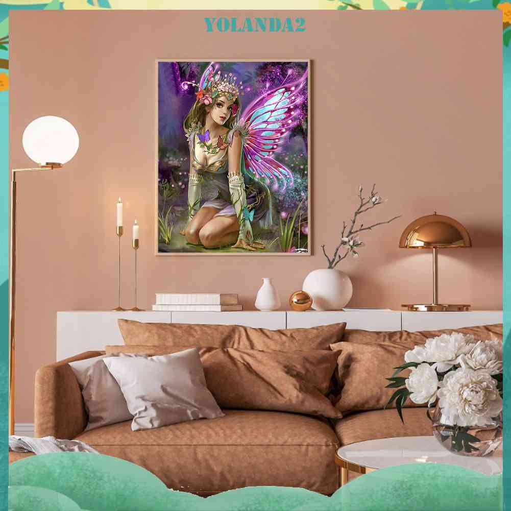 Bộ Tranh Đính Đá 5D Họa Tiết Bươm Bướm Độc Đáo DIY Dùng Trang Trí Nhà Cửa