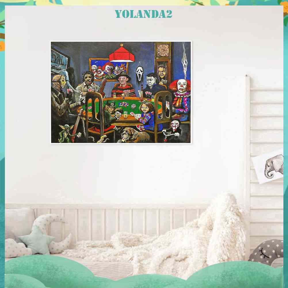 Tranh Đính Đá Kim Cương Toàn Bộ 5D DIY Hình Vẽ Kinh Dị Trang Trí Nhà Cửa