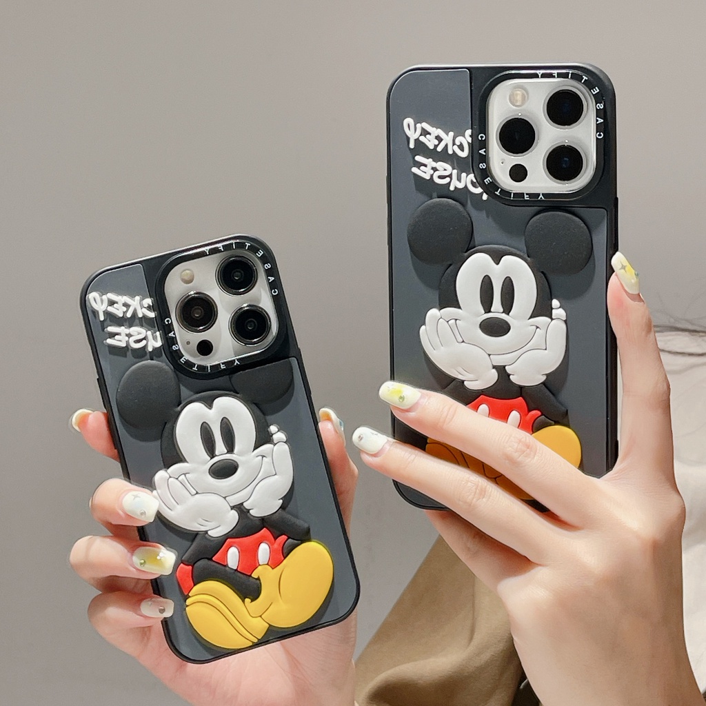 Ốp Điện Thoại Silicon Hình Chuột Mickey Disney 3D Cho iPhone 15 14 13 12 11 Pro Max Plus 7 8 SE X XS XR