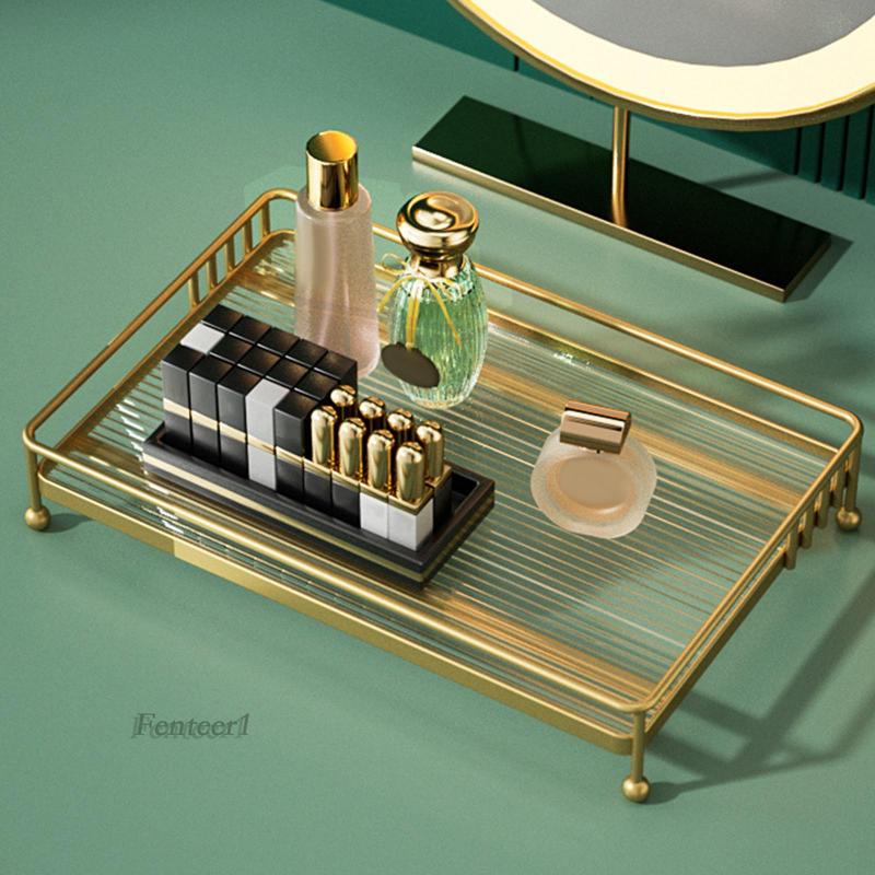 [Fenteer1] Khay Đựng Mỹ Phẩm / Son Môi / Đồ Trang Điểm Cho Phòng Tắm