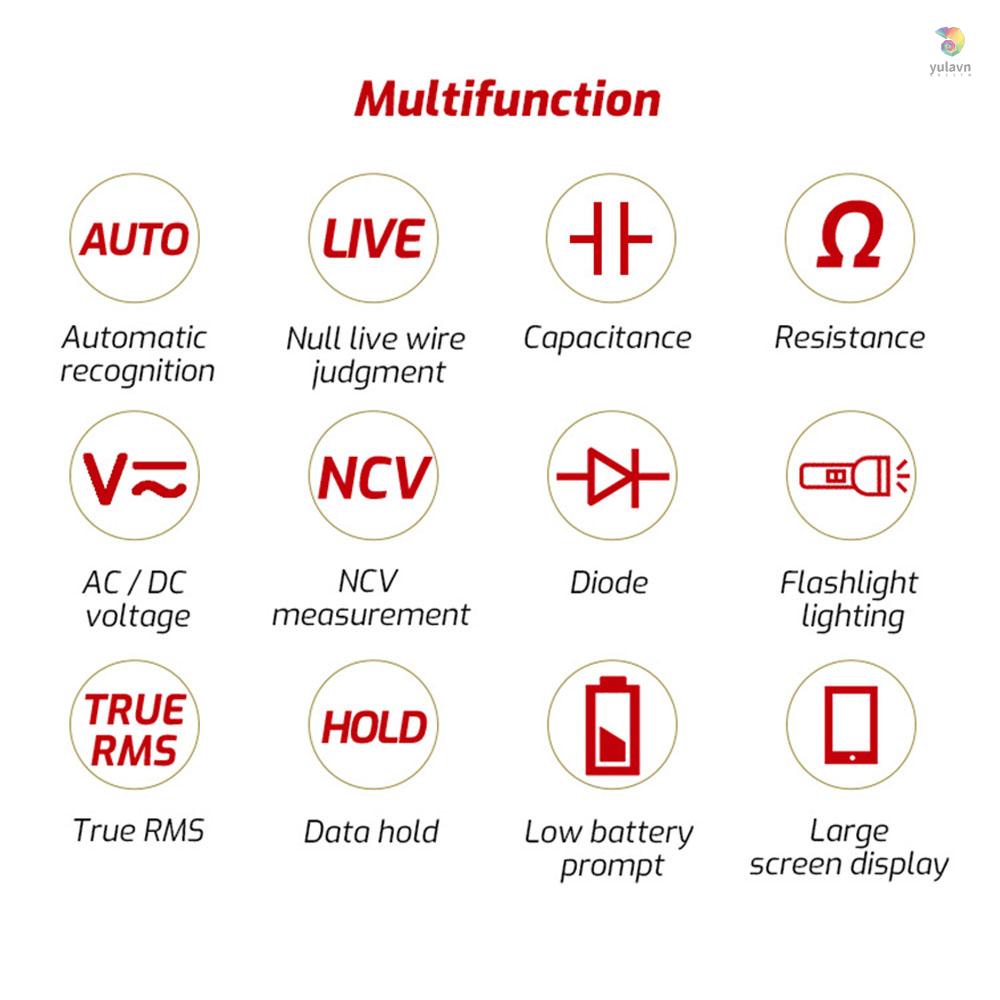 Vạn Năng Kế Kỹ Thuật Số TASI TA804B RMS Siêu Mỏng Thông Minh OHM NCV