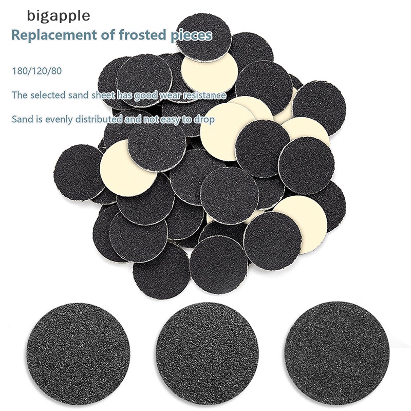 Set 50 Miếng Chà Nhám Bàn Chân Đường Kính 25mm Dành Cho Máy Mài Giũa Móng Chân