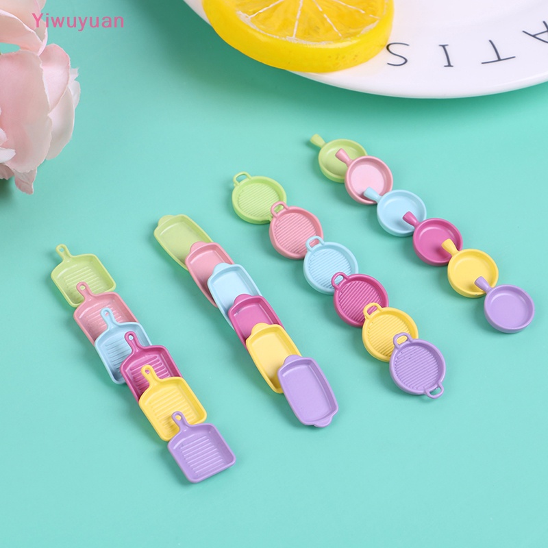 4 Dĩa Ăn Thịt Bò Đồ Chơi Búp Bê Cỡ 1 / 12 Mới