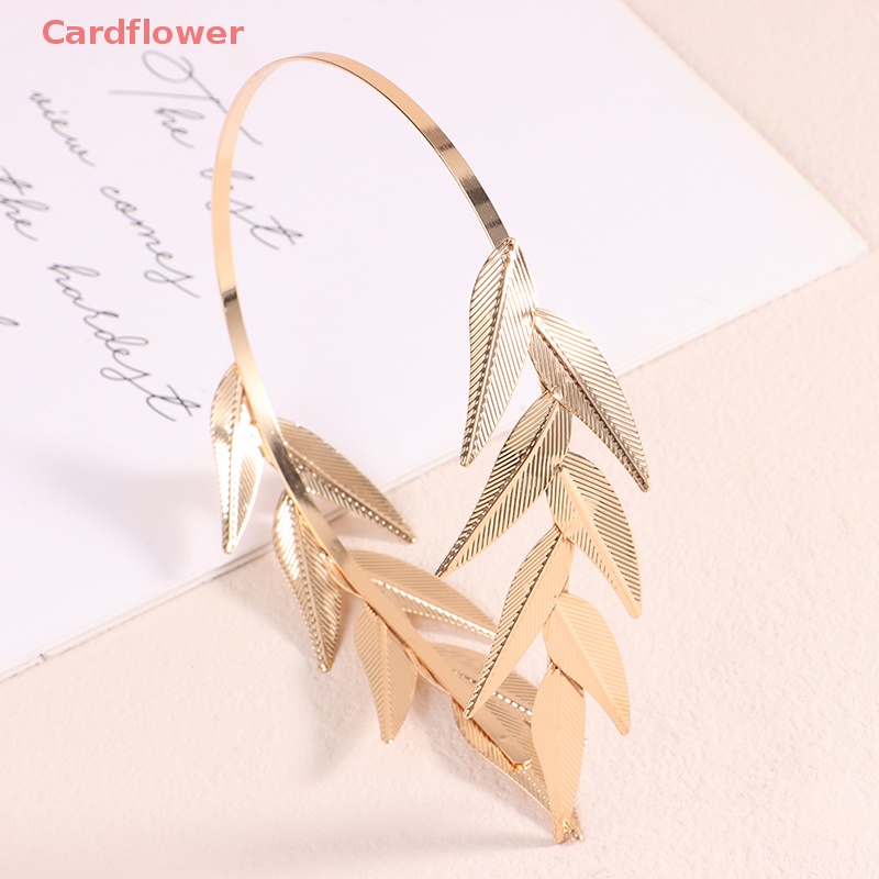 Băng Đô Cài Tóc Hình Lá Bằng Kim Loại Màu Vàng Thanh Lịch Cho Nữ