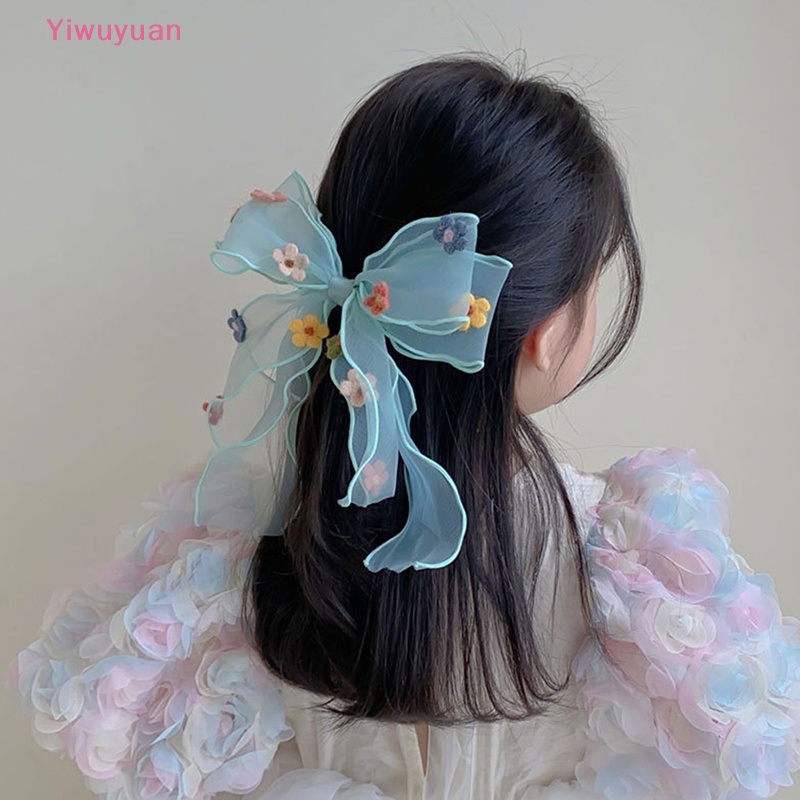 Kẹp Tóc Nơ Dài Dễ Thương Cho Bé Gái