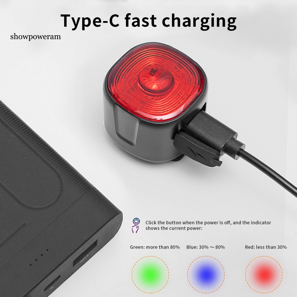 1 Bộ Đèn Cảnh Báo Gắn Đuôi Xe Đạp Kèm Sạc Type-C Tiện Dụng Cho Các Hoạt Động Ngoài Trời