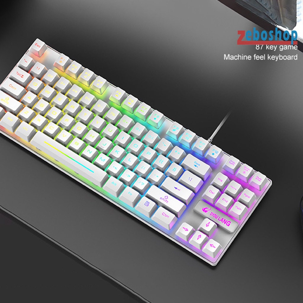 Bàn Phím Cơ K16 87 Phím Chống Nước Có Dây Màu Sắc RGB Dành Cho Máy Tính Notebook