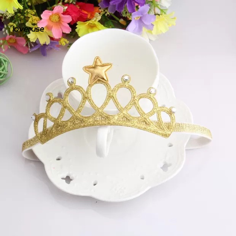 Băng Đô Hình Vương Miện Công Chúa Thời Trang Cho Bé Gái