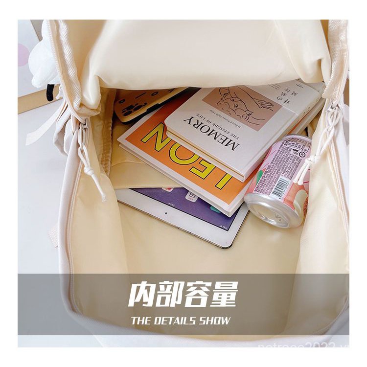 ★Genshin Impact★Yae Miko & Barbara Ba Lô Đi Học Trọng Lượng Nhẹ Họa Tiết Anime Cho Nam Nữ Sinh Trung Học