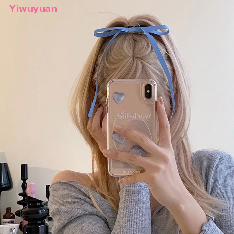 < Yiwuyuan > Kẹp Tóc Nơ Nhung Lớn Phong Cách Vintage Mới