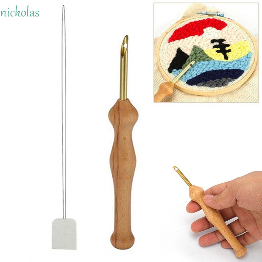 Bộ Dụng Cụ Xỏ Chỉ Có Tay Cầm Bằng Gỗ Tiện Dụng DIY