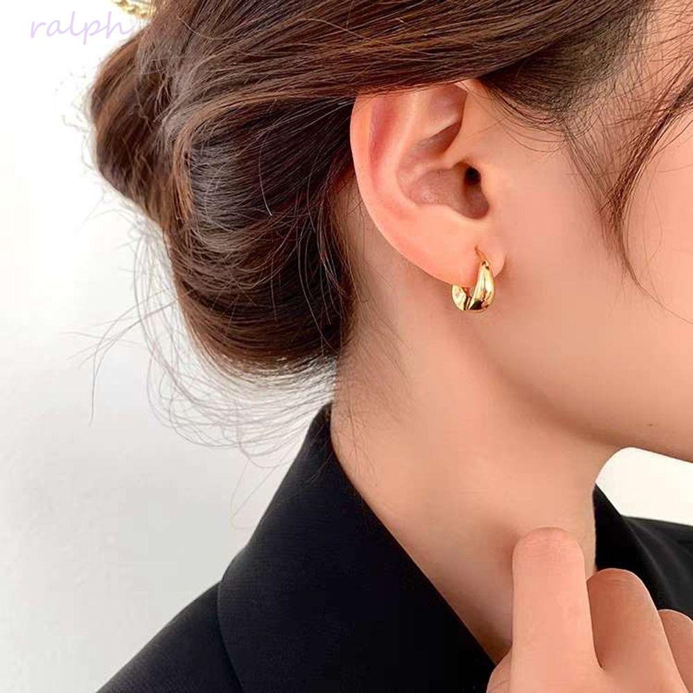 Khuyên Tai Vòng Chữ U Bằng Đồng Phong Cách Hàn Quốc Tinh Tế Cho Nữ