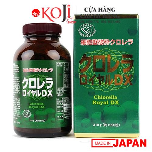 Viên uống Chlorella Royal DX hộp 1550 viên tảo lục hoàng gia Nhật Bản, tảo xanh Nhật Bản