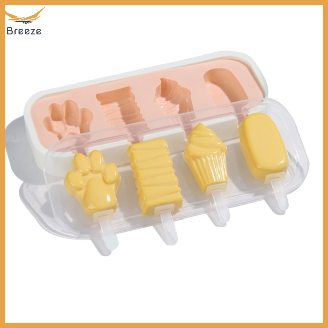 Set 2 Khuôn Silicone Làm Kem Que Thủ Công Dễ Tháo Rời