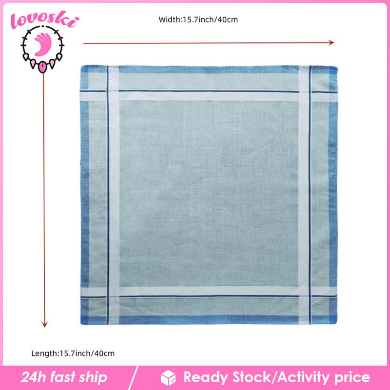 Set 6 Khăn Cotton Vuông Bỏ Túi Cho Chú Rể