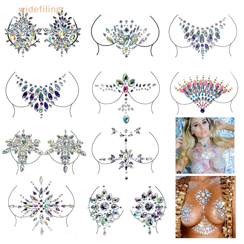 Miếng Dán Ngực Bằng Acrylic Đính Kim Cương Giả Quyến Rũ Cho Nữ