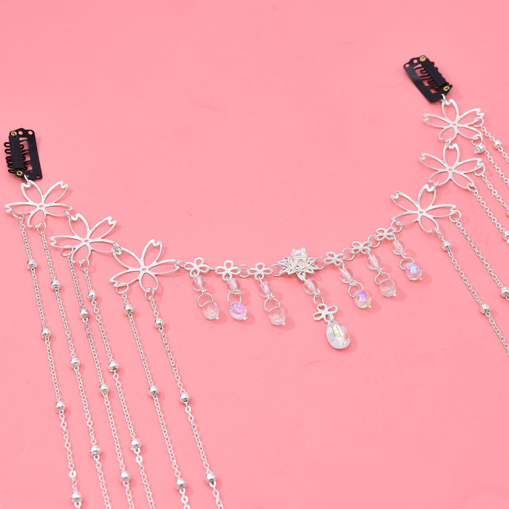 Fujinri.mx Chuỗi Dây Đeo Trán Tạo Kiểu Tóc Chống Trượt Trang Trí Tiệc Cưới Độc Đáo