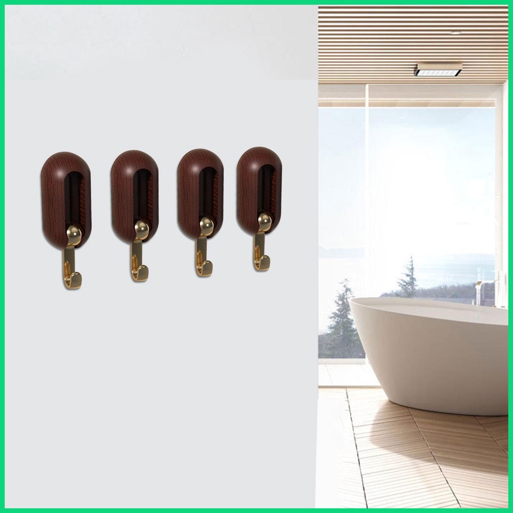 Set 4 Móc Treo Đồ Dán Tường Nhà Tắm Chịu Lực Tốt Chống Thấm Nước Kèm Móc Treo Chắc Chắn