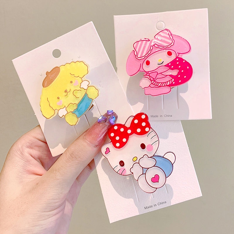 Kẹp Tóc Hình Hoạt Hình Màu Dạ Quang Phong Cách Hàn Quốc Xinh Xắn