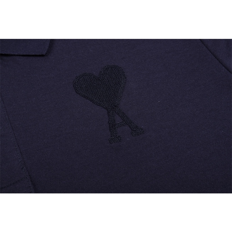 Áo Thun polo Ngắn Tay Thêu Hình Trái Tim Nhỏ Thời Trang Unisex M-I88-