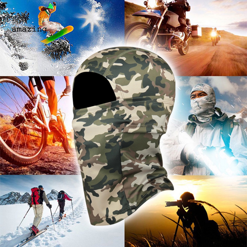 Mũ Trùm Đầu Chạy Xe Đạp Họa Tiết Rằn Ri Unisex