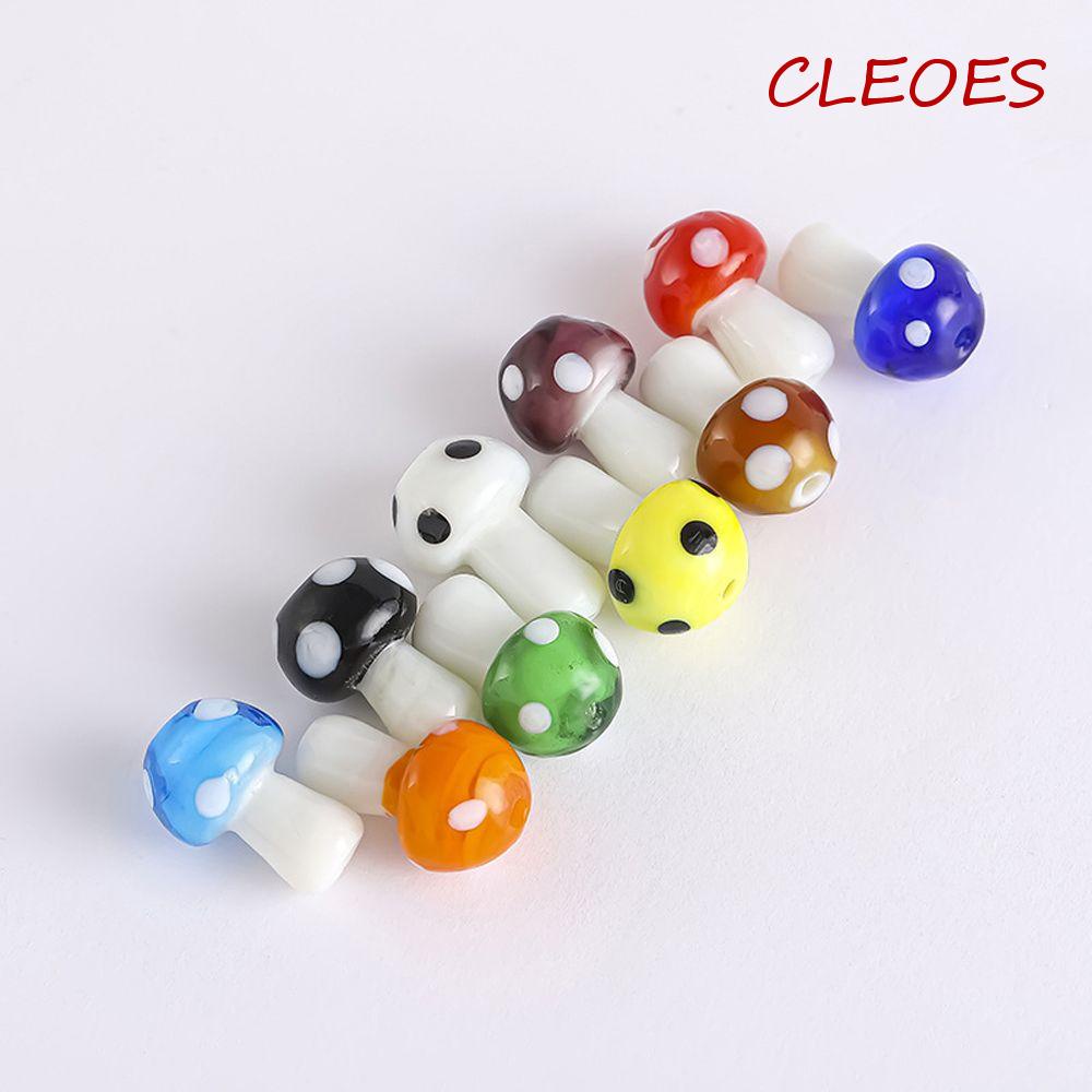 Túi 10 Hạt Xâu Chuỗi Hình Nấm Dễ Thương Dùng Làm Trang Sức DIY