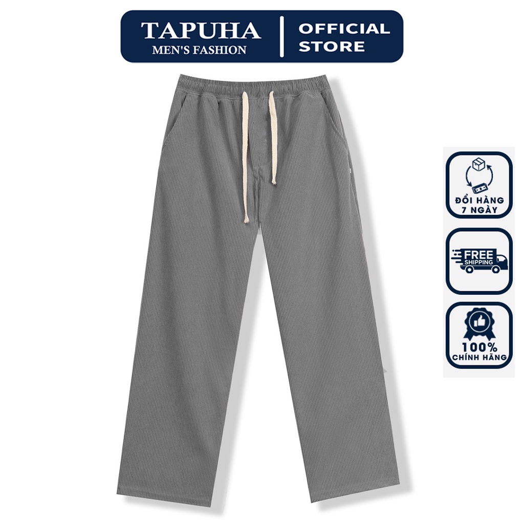 Quần Nhung Tăm Nam Ống Rộng TAPUHA Unisex Thời Trang Đẹp D4